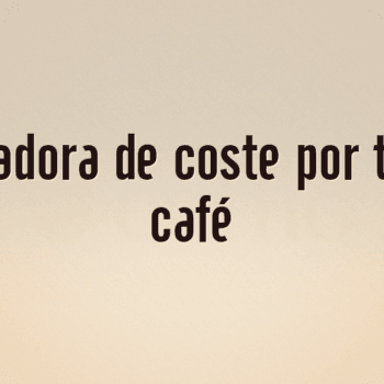 Calculadora de coste por taza de café