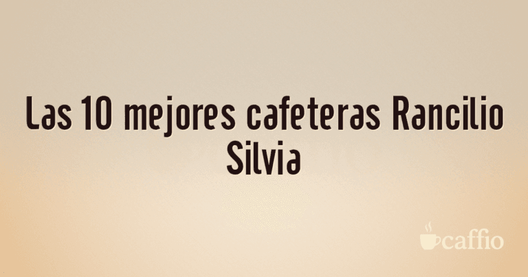 Las 10 mejores cafeteras Rancilio Silvia