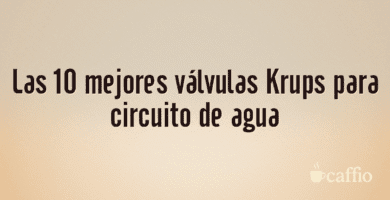 Las 10 mejores válvulas Krups para circuito de agua