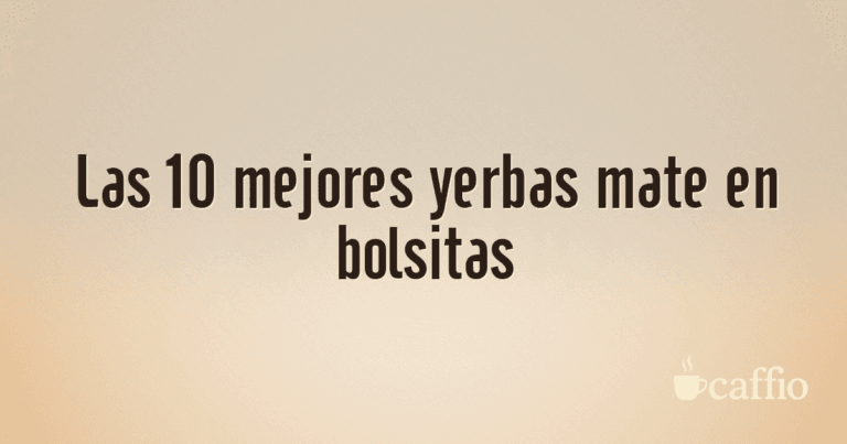 Las 10 mejores yerbas mate en bolsitas