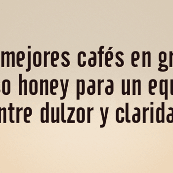 Los 10 mejores cafés en grano de proceso honey para un equilibrio entre dulzor y claridad