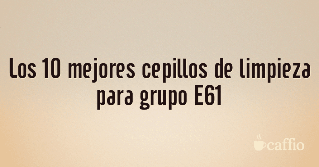 Los 10 mejores cepillos de limpieza para grupo E61 Los 10 mejores cepillos de limpieza para grupo E61