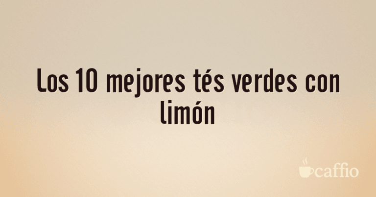 Los 10 mejores tés verdes con limón